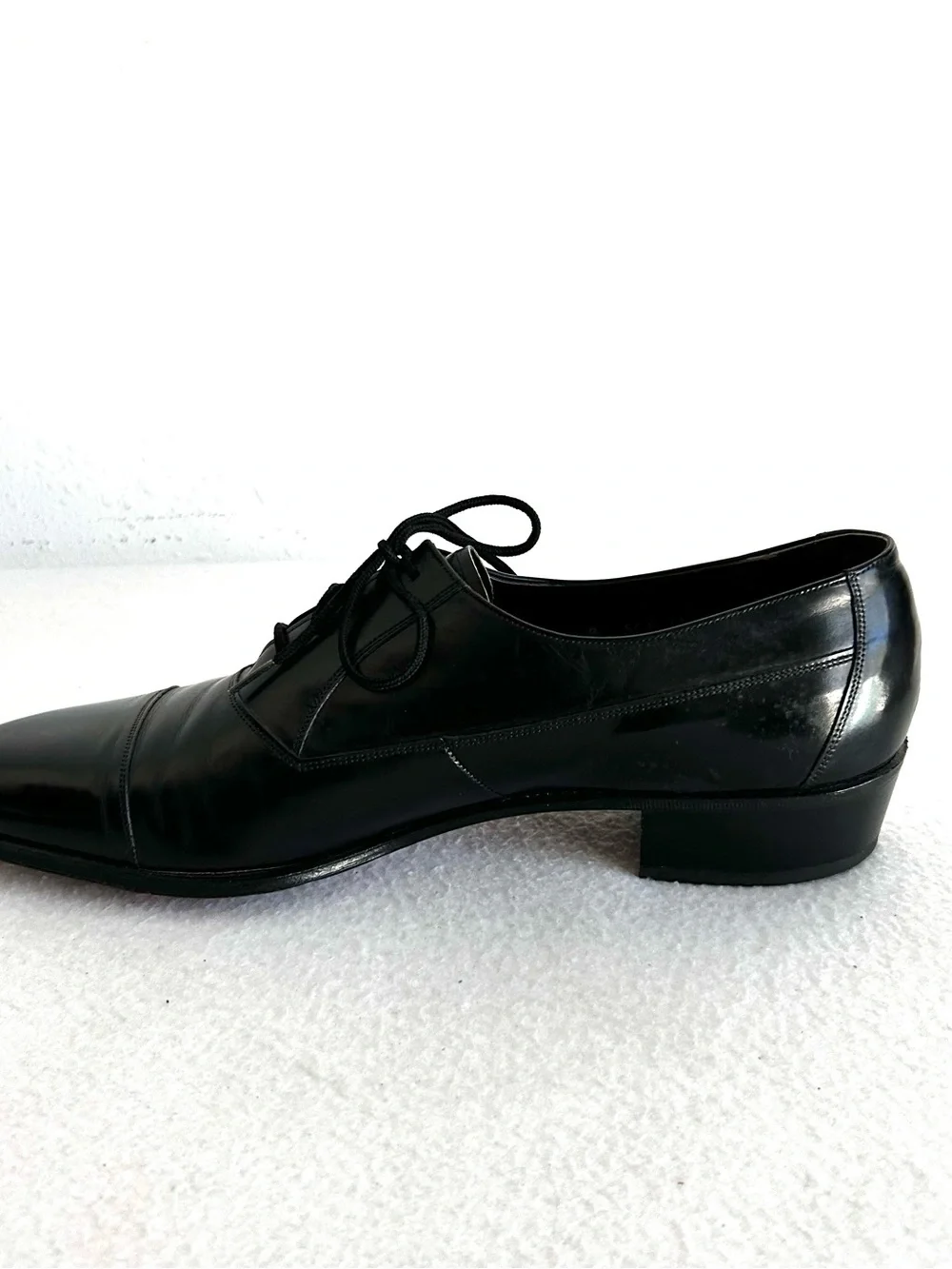 Vintage Florsheim Cap Toe Oxford Black Shoes Men's Size US 9B